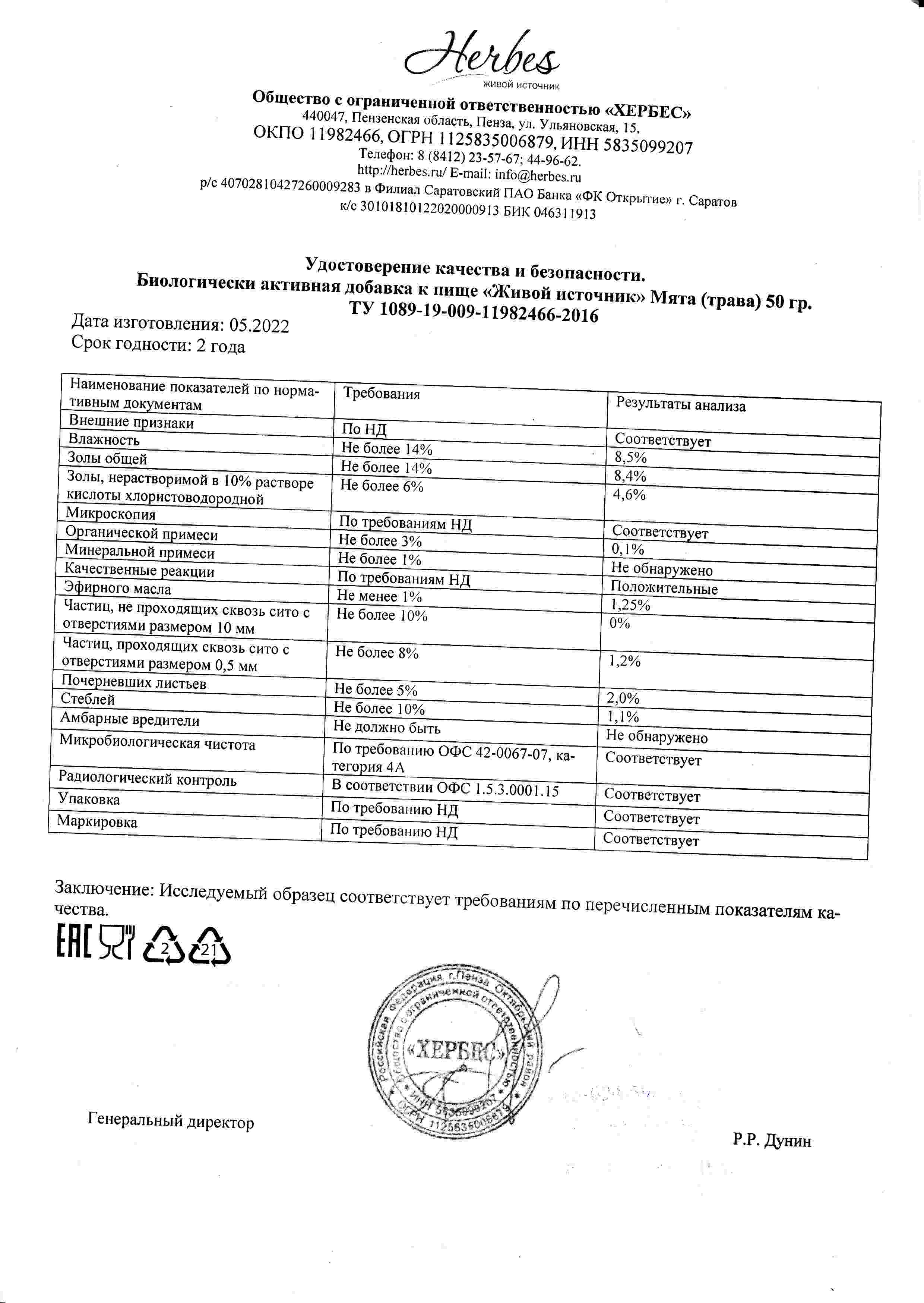 Паспорт №052022